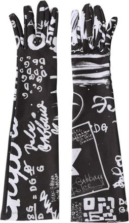Dolce & Gabbana Lange Handschoenen - unisex - Handschoenen - Zwart - ONE Size - Polyester - Accessoires