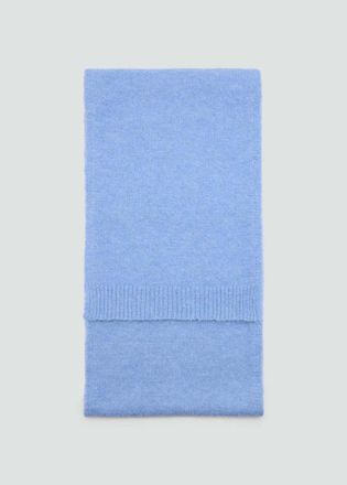 Mango Sciarpa maglia tinta unita celeste - Donna - Taglia unica - MANGO
