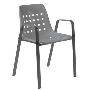 Schubiger M&ouml;bel Gartenstuhl Bermuda mit Armlehne Rundoval