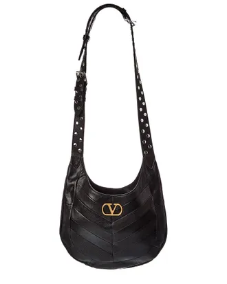 Valentino Vlog Leather Hobo Bag
