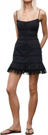 Staud Halie Mini Dress In Black