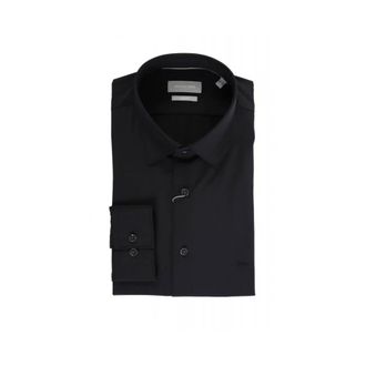 Michael Kors Slim Fit Performance Stretch Overhemd - Heren - Zakelijke Overhemden - Zwart - M - Leer - Overhemden