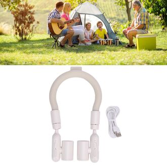 OEM Ventilador De Cuello Port&aacute;til Para Deportes Y Actividades Al Aire Libre: Ligero, Silencioso, Funciona Con Pilas, Con Tubo Coolsaveur Pcm, 3 Velocidade