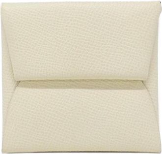 Herm&egrave;s White Epsom Leather Coin Purse/Coin Case (Pre-Owned)