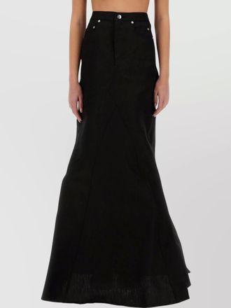 Rick Owens detailed button high-waisted long skirt