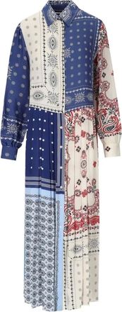 Max Mara Jurk met paisley-print - Blauw
