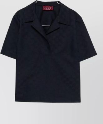 Gucci patterned short-sleeve polo shirt