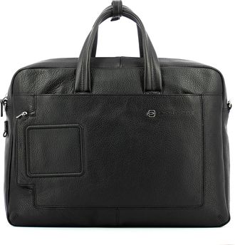 Piquadro Dubbele handgreep laptoptas Vibe 15.6 Piquadro NERO