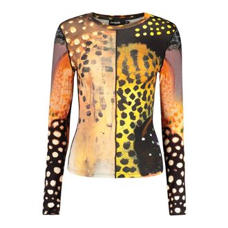Desigual Camiseta de manga larga Catania - Tops - Mujer - Naranja - XL