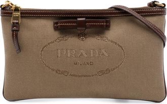 Prada Pre-owned Prada Canvas Canapa Logo Bow Shoulder Bag Ladies S75AB7T0JW7PG76H