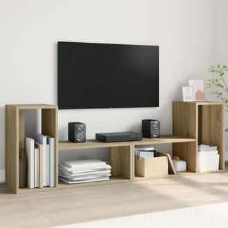 vidaXL Vidaxl - Muebles De Tv 2 Uds Madera Ingenier&iacute;a Roble Sonoma 75x30x50 Cm