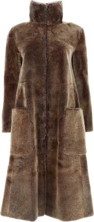 Giorgio Armani Brown Fur Coat
