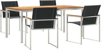 vidaXL GardenDiningSet 5 pcs SolidAcaciawood vidaXL