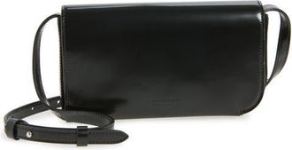 Jacquemus Le Curvo Leather Crossbody Bag in Black at Nordstrom