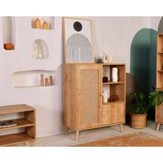 Dmora Aparador Astrion, Buf&eacute; De Sal&oacute;n, Aparador De Sal&oacute;n, Despensa De Cocina, 90x40h110 Cm, Roble, Con Embalaje Reforzado - Dmora