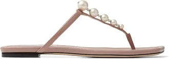 Jimmy Choo London Alaina Embellished Faux Pearl Sandals
