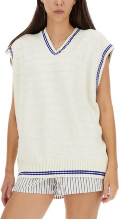 Alexander Wang V-Neck Cotton Vest - Multicolor