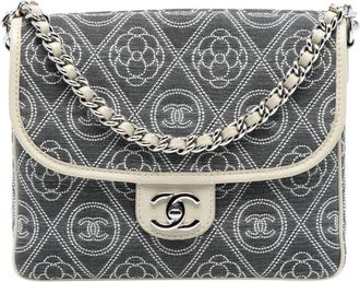 Chanel Pre-owned Printed Flap Bag - Dames - Vintage Schoudertas - Grijs - ONE Size - Vintage