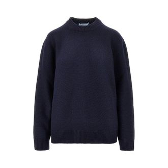 Prada Wool sweater with leather patches Woman 38