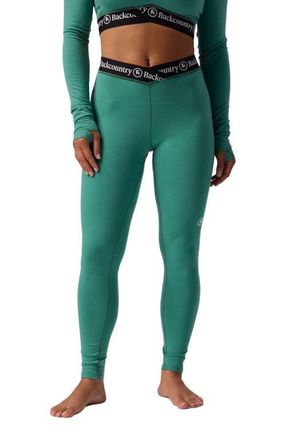 Backcountry Cedars Rws Merino Lt-Wt Baselayer V-Waist Bottom - Womens in Gearhead Green at Nordstrom, Size Xx-Large