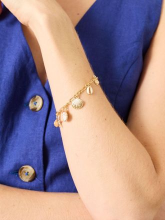 Fat Face FatFace Gold Tone Charm Bracelet