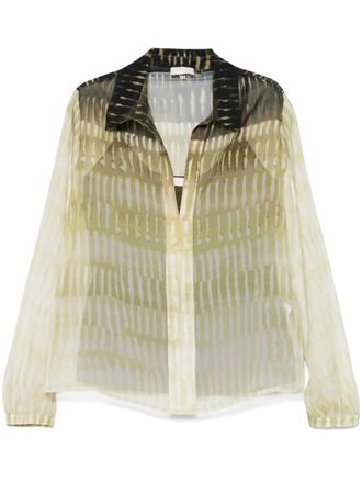 Liu Jo printed chiffon blouse - women - Polyester/Polyester - 48 - Green