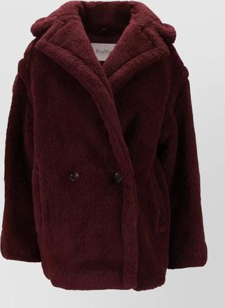 Max Mara double breasted jacket textured finish lapels pockets