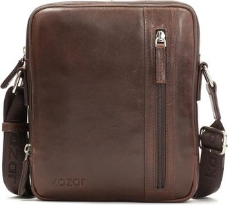 Kazar Bruine leren crossbody tas - Dames - Schoudertassen - Bruin - ONE Size - Leer - Tassen