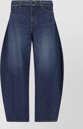 sacai denim wide-leg trousers