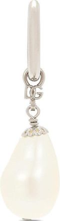 Dolce & Gabbana pearl-drop earring - men - Steel/Plexiglass/Brass - One Size - Neutrals