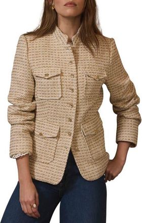 Mint Velvet Boucle Pocket Detail Jacket in Neutral at Nordstrom, Size X-Small