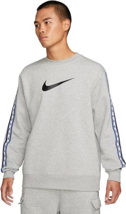 Nike Mens Repeat Crewneck Sweatshirt Dark Grey Heather/Midnight/Mystic Navy (as8, alpha, x_l, regular, regular, Grey)