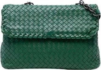 Bottega Veneta Pre-owned Shoulder Bags, female, Green, Size: ONE SIZE Pre-owned Vintage Shoulder Bag
