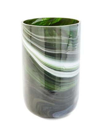 Pols Potten Vase Marbled Glass Dark Green m
