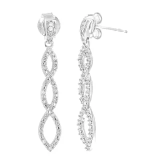 Vir Jewels 1/5 cttw Lab Grown Diamond Dangle Earrings in Sterling Silver With Push Backs For Women