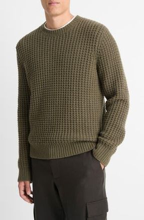 Vince Macro Waffle Stitch Sweater in Surplus Olive at Nordstrom Rack, Size X-Small