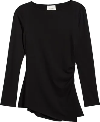 Reformation Margot Asymmetric Knit Top in Black at Nordstrom, Size X-Small