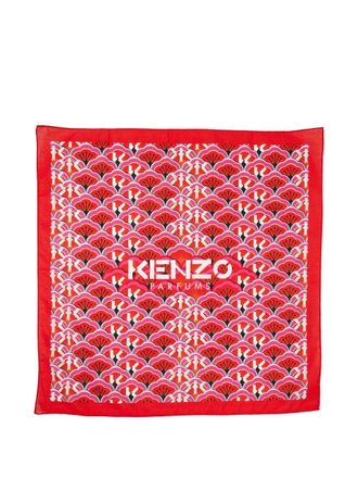 Kenzo patterned scarf - women - Cotton - One Size - Red