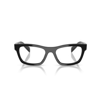 Prada 0pr B01v Rectangular Black Acetate Eyeglasses