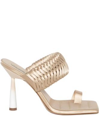 Giaborghini Rosie woven heeled sandals - Beige