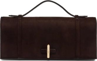 Malone Souliers Kleine May suède clutch - Bruin