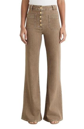 Reiss Cali Flare Jeans in Light Brown at Nordstrom, Size 24