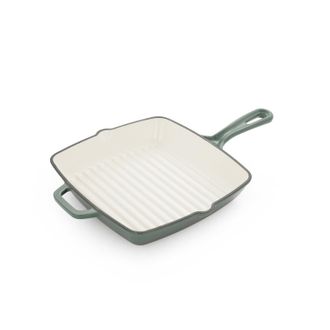KASANOVA Bistecchiera 24x24 cm ghisa smaltata bianca e verde