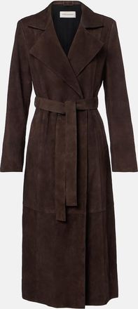 Nour Hammour Cappotto Winona in suede a portafoglio