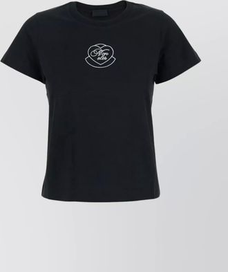 Moncler heart motif crew neck short sleeve top