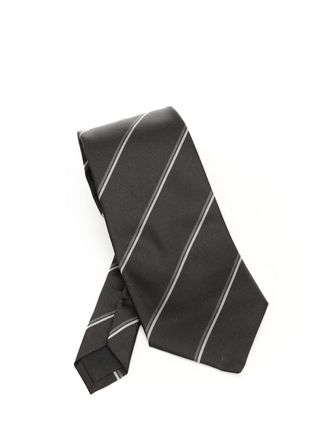 Saint Laurent Wide Tie Ties And Bow Ties Nero-Uomo