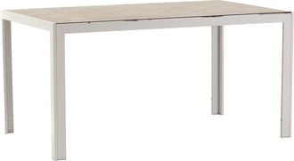 Siediti Fuori e Dentro Mesa rectangular 150x90 cm de aluminio y tapa de vidrio gris piedra