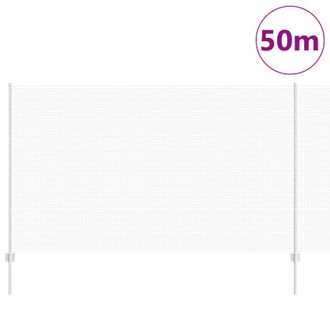 Berkfield Home Welded Wire Fence with 44 U Posts Silver 1.4x50 m Steel