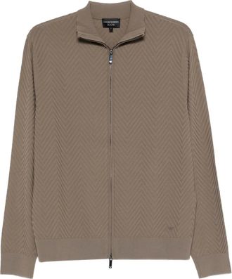 Emporio Armani Trui met rits - Bruin