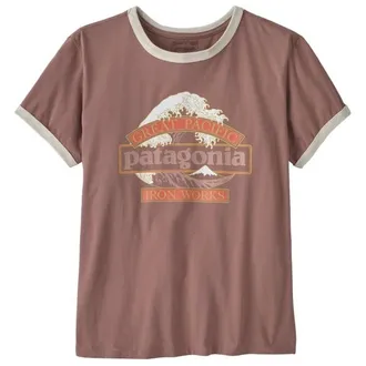 Patagonia Great Waves Ringer Tee T-Shirt f&uuml;r Damen | braun